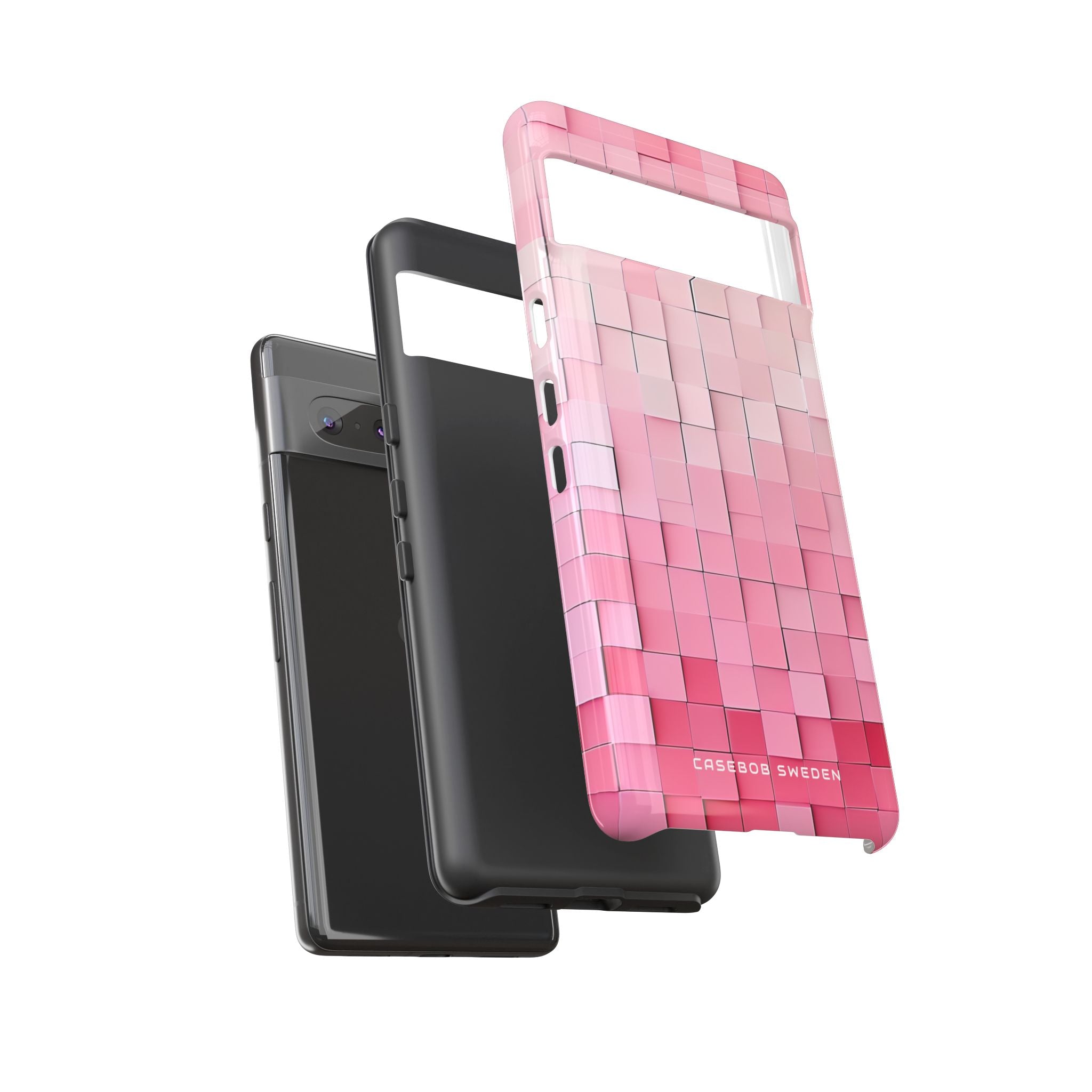 Gradient Pink Mosaic Google Pixel 7 - Tough Phone Case