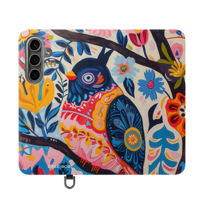 Ornate Owl Bloom - Samsung S24 Case - Wallet