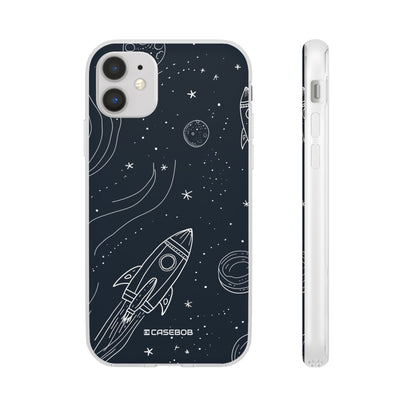 Cosmic Doodle Adventure | Flexible Phone Case for iPhone