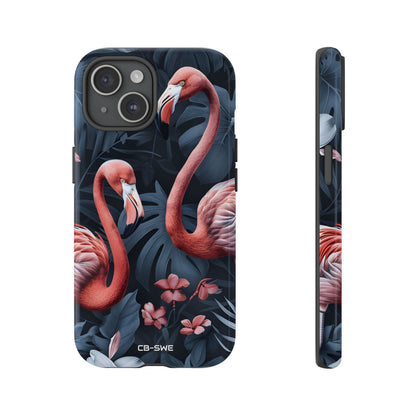 Flamingos Embrace Nature - iPhone Case