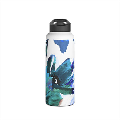 Blue Bloom - Stainless Steel Water Bottle