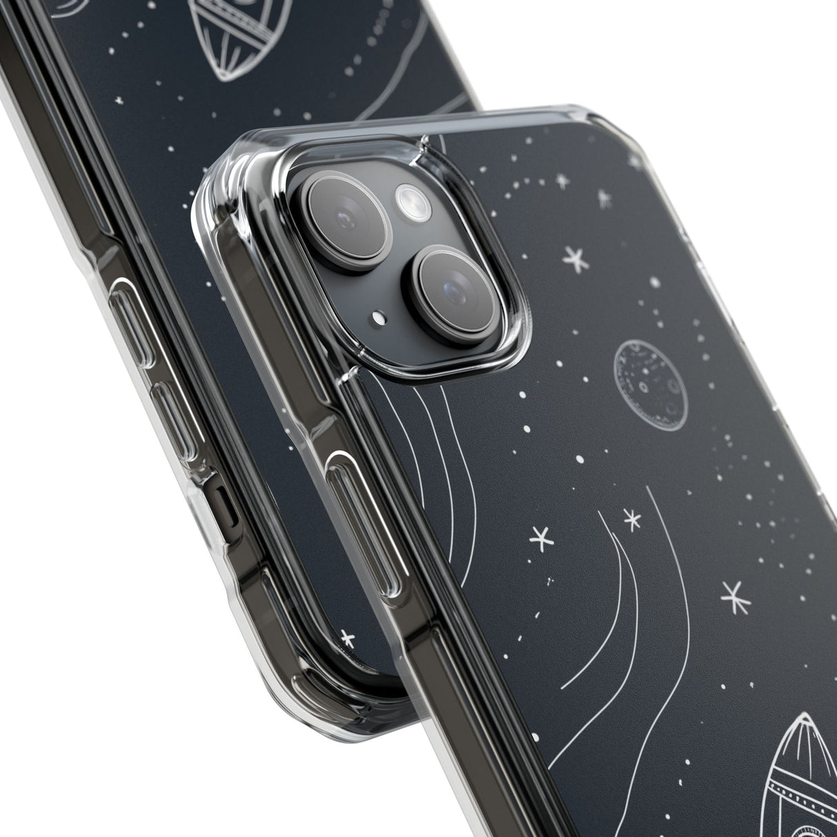 Cosmic Doodle Adventure - Phone Case for iPhone (Clear Impact - Magnetic)