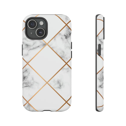 White Marble - Protective Phone Case