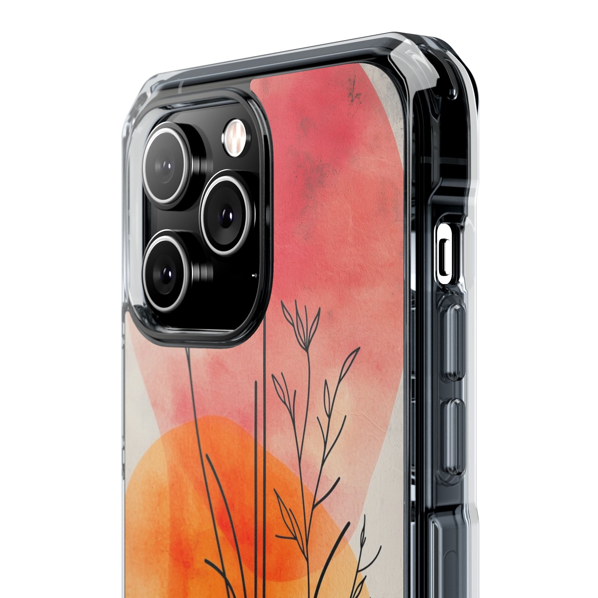 Curved Stem Sunset iPhone 14 Pro Max Case - Impact