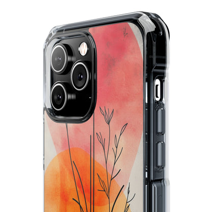 Curved Stem Sunset iPhone 14 Pro Max Case - Impact