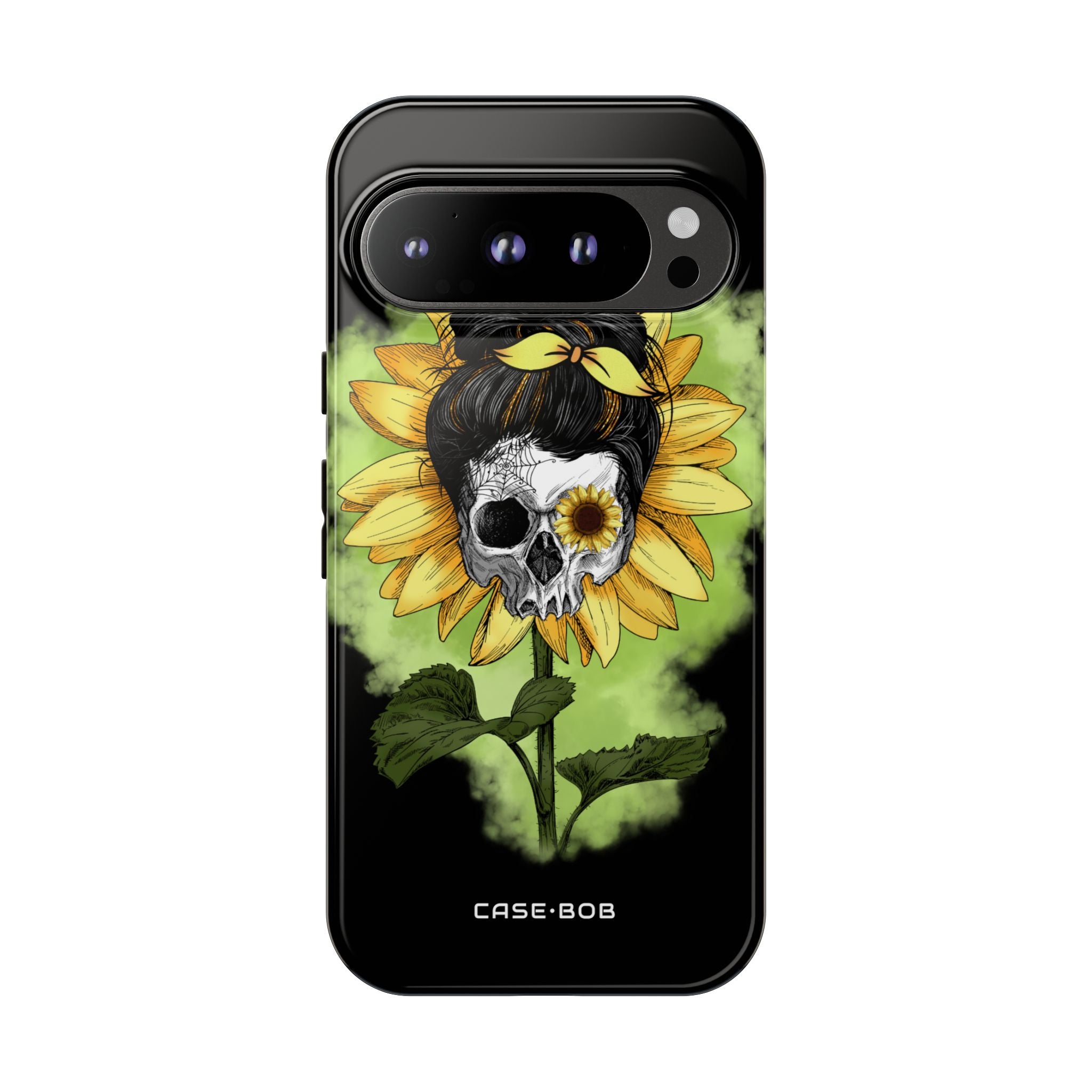 Sunflower Skull Google Pixel 9 Pro Case - Tough