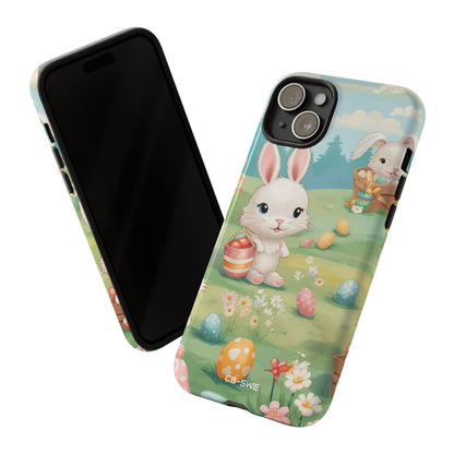 Bunnies Hunt Eggs - iPhone Case