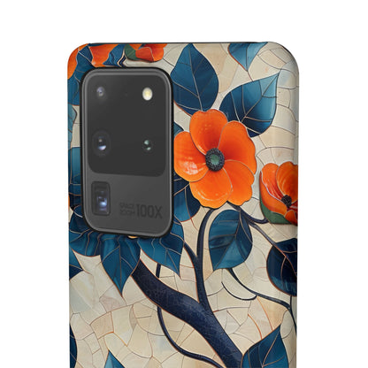 Orange Blossoms Mosaic Harmony Samsung S20 - Slim Phone Case