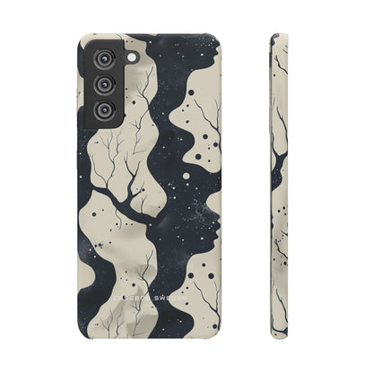 Organic Fluid Silhouettes with Cosmic Depth Samsung S21 - Slim Phone Case