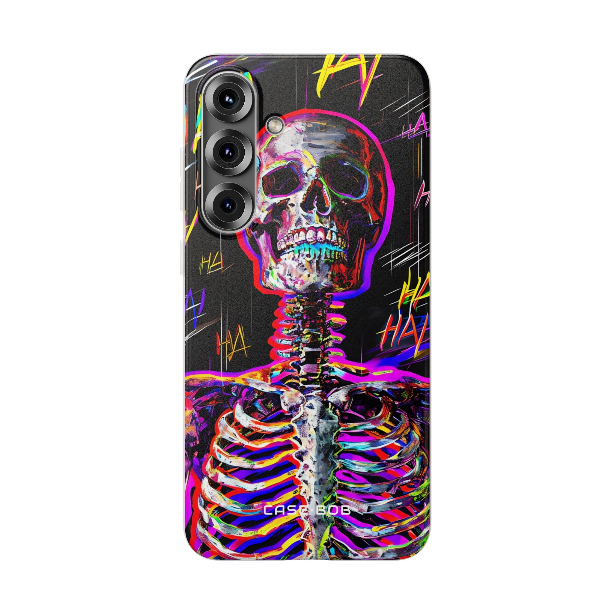 Neon Skeleton Laughter Samsung S25 Plus Case - Soft