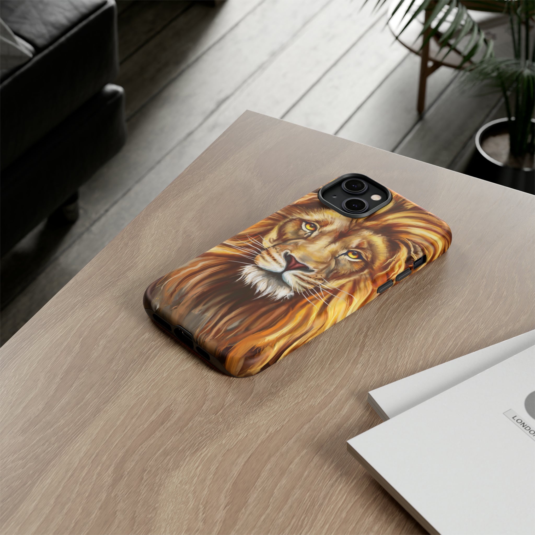 Lion head Digital Painting - Protective Phone Case