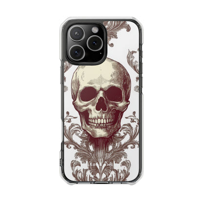 Gothic Skulls and Ornate Foliage iPhone 16 - Clear Impact Phone Case