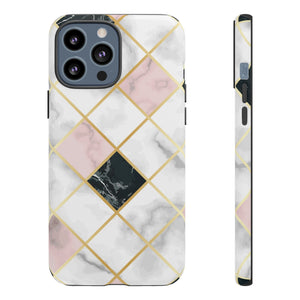 Pink Marble Geometric iPhone Case (Protective) iPhone 13 Pro Max Matte Phone Case