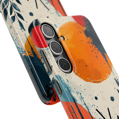 Orange Blue Splash - Slim Samsung S24 Phone Case