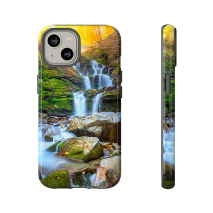 Autumn Mountain Waterfall - Protective Phone Case