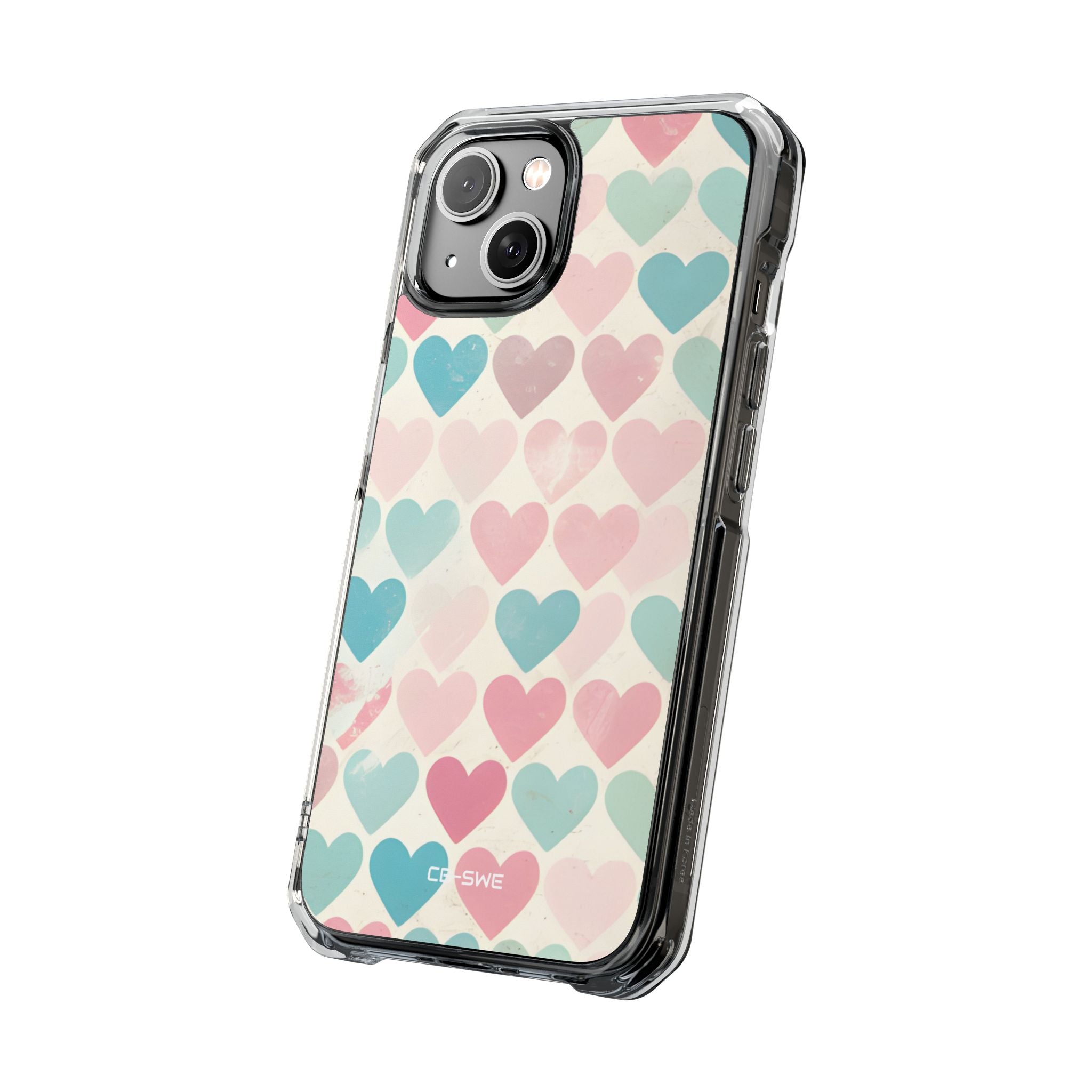 Retro Hearts Symmetry iPhone Case - Impact