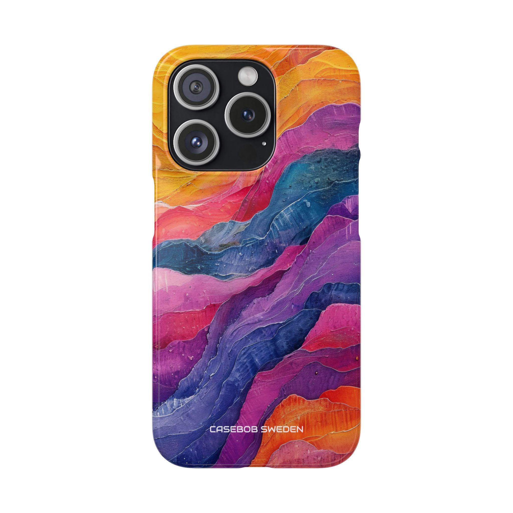 Vibrant Abstract Waves - Slim iPhone 15 Phone Case