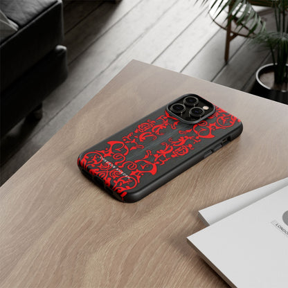 Gothic Crimson Symmetry iPhone 14 - Tough Phone Case