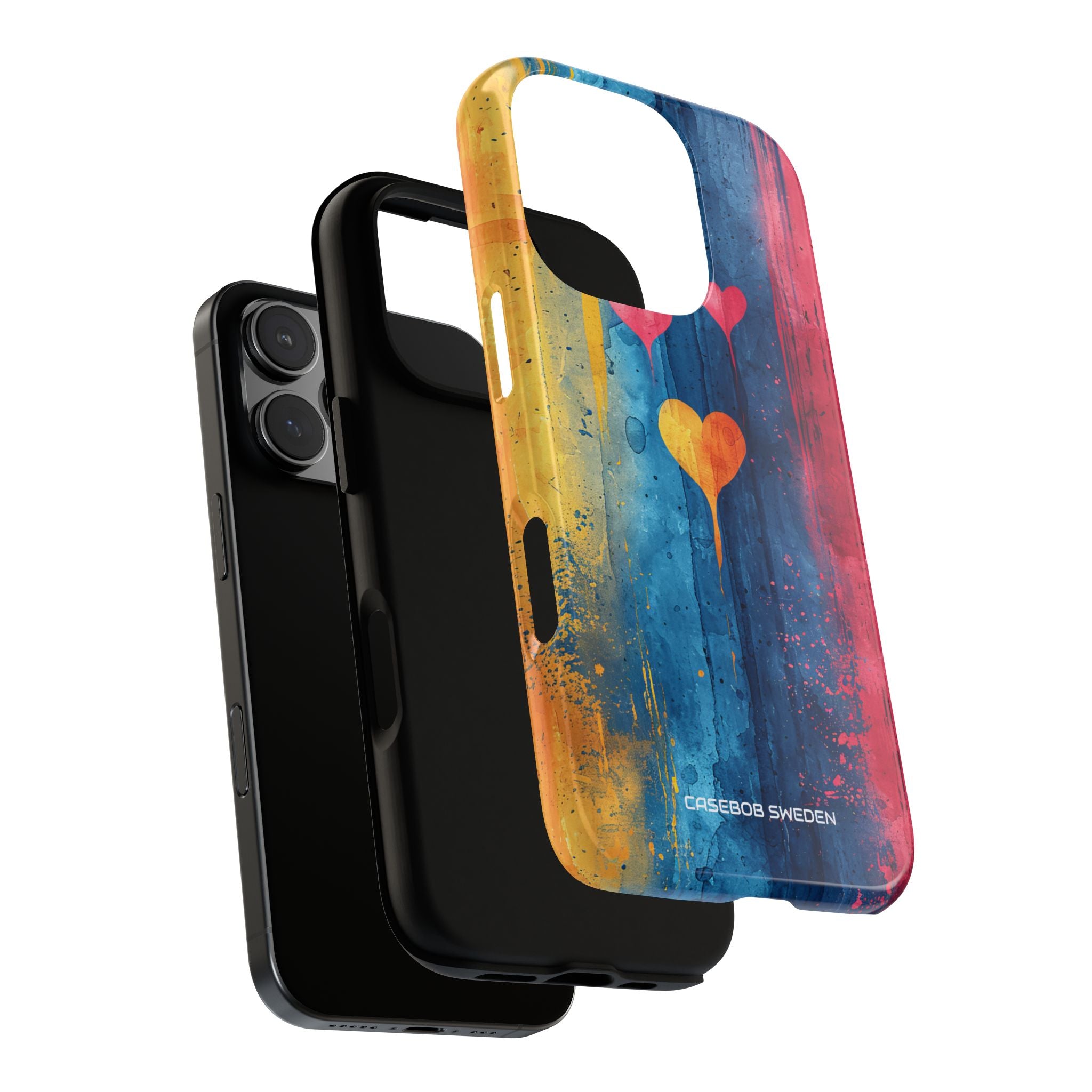 Hearts Watercolor Art - Tough iPhone 16 Phone Case