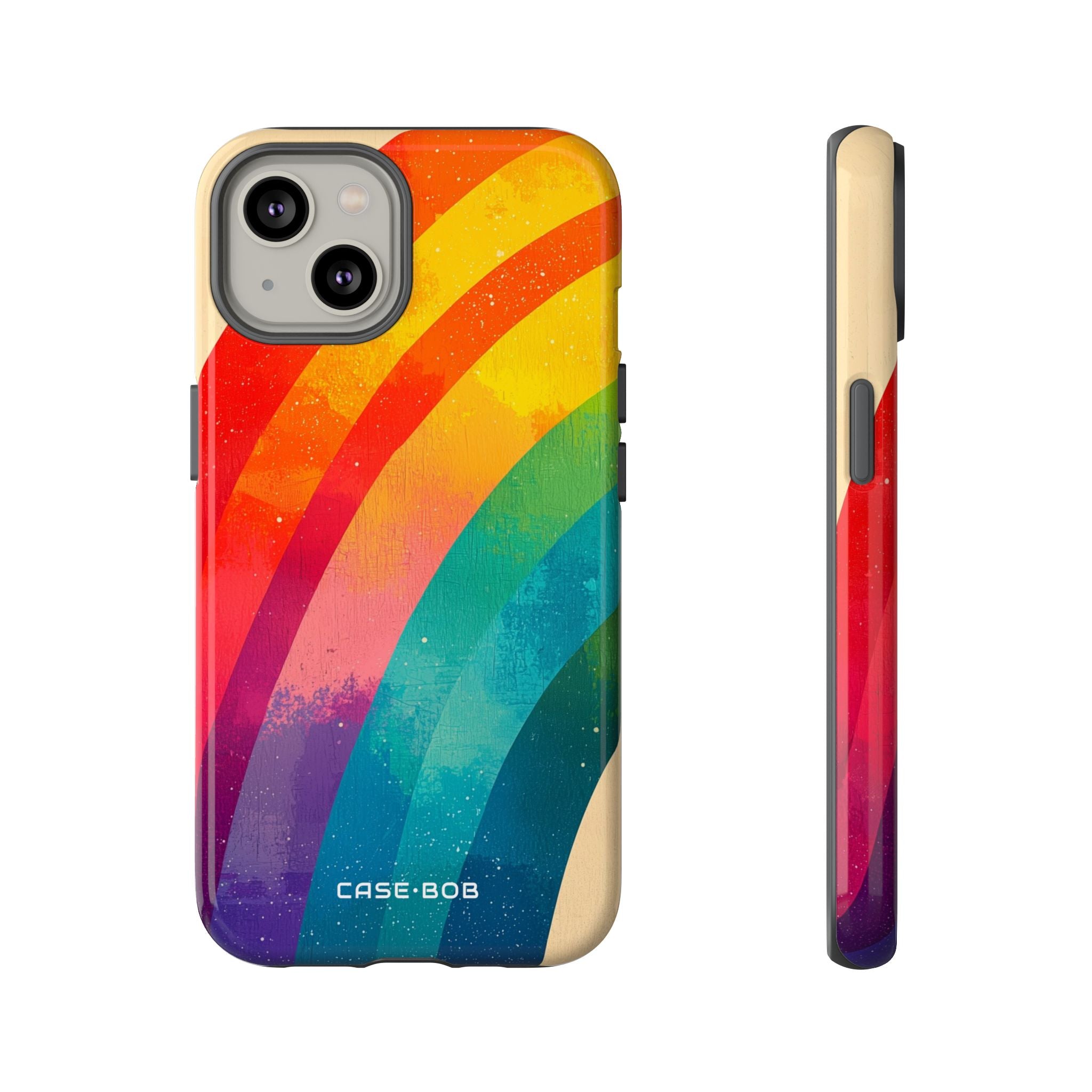 Textured Rainbow Arc iPhone 14 Case - Tough