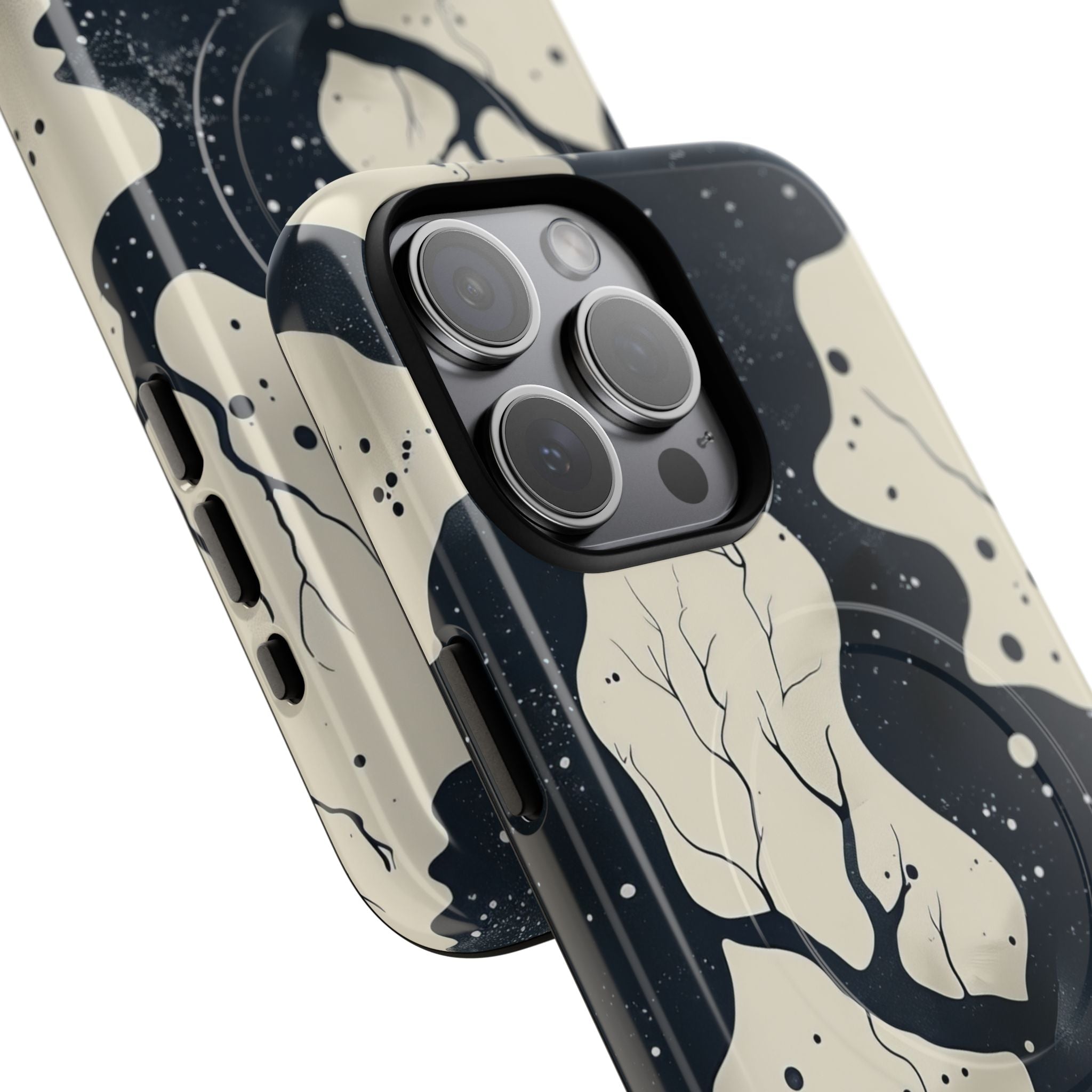 Organic Fluid Silhouettes with Cosmic Depth iPhone 15 | Tough+ Phone Case