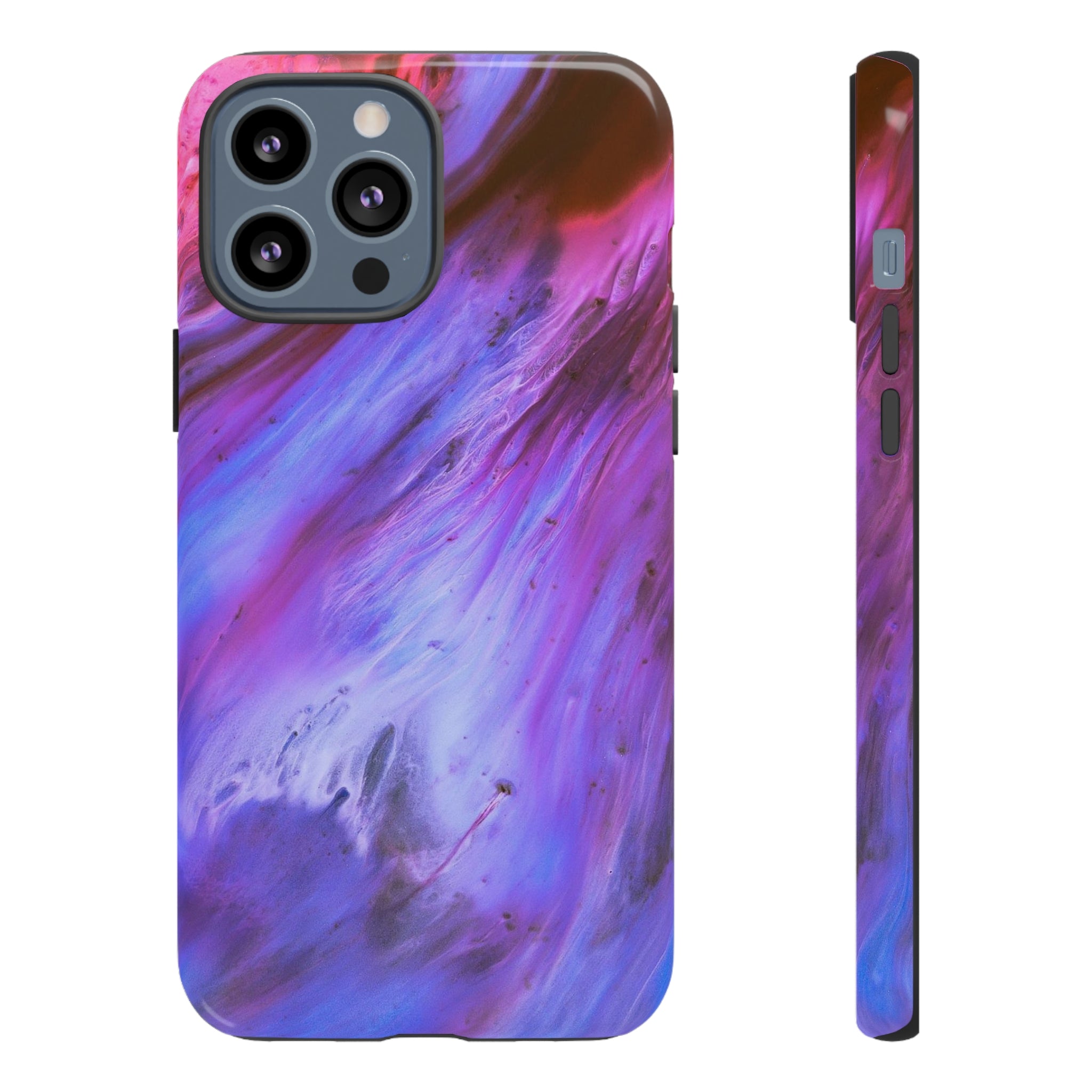 Purple Cosmos Ink Art iPhone Case (Protective) iPhone 13 Pro Max Glossy Phone Case