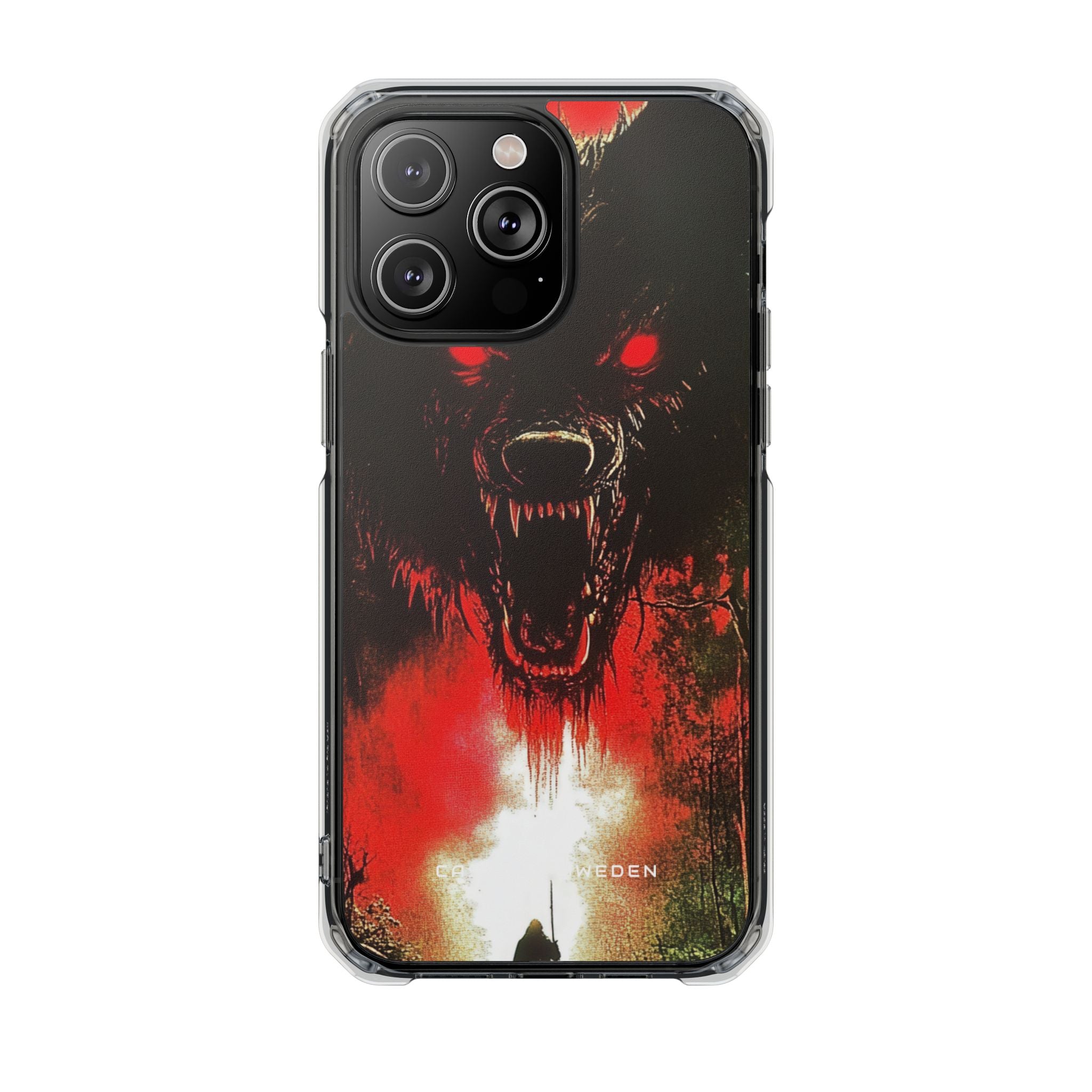 Bloodmoon Wolf's Lament iPhone 14 - Clear Impact Phone Case