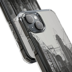 Urban Wireframe - Phone Case for iPhone (Clear Impact - Magnetic)