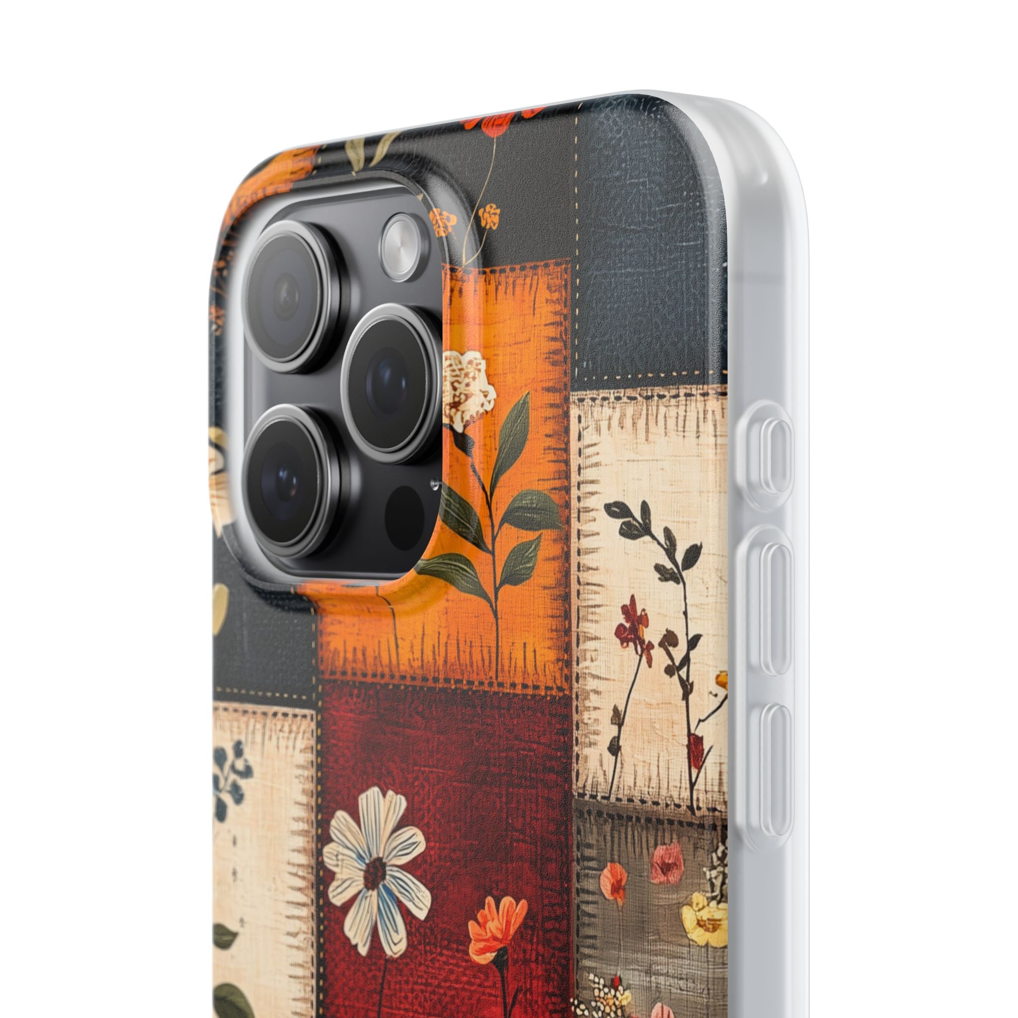 Patchwork Blooms iPhone 15 Pro Max Case - Soft