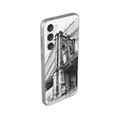 Suspension Bridge Line Art Illustration Samsung S23 - Flexi Phone Case