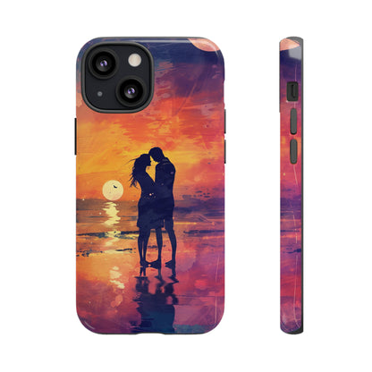 Seaside Sunset Embrace - Protective Phone Case