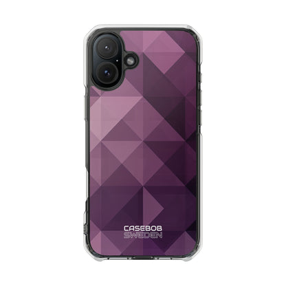 Purple Geometric Mosaic iPhone 16 - Impact Clear+