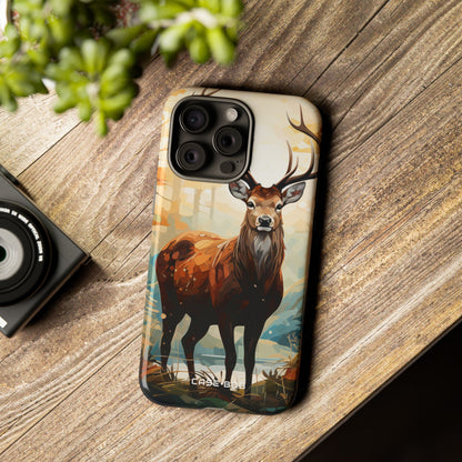 Glowing Stag iPhone 15 Pro Max Case - Tough