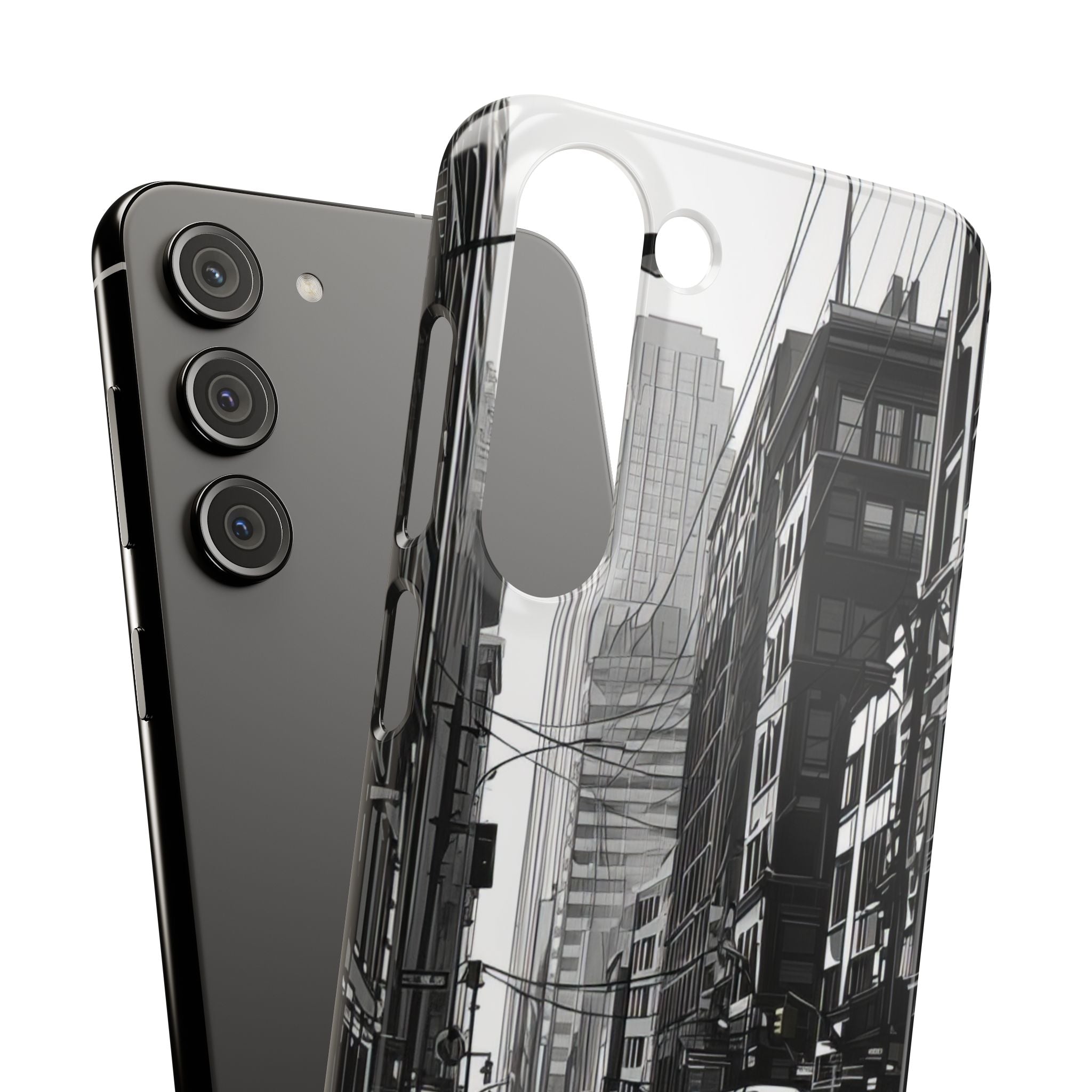 Urban Cityscape Line Perspective Samsung S23 - Slim Phone Case