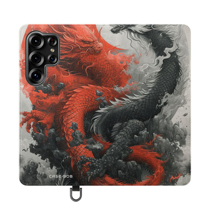 Twin Dragons Dance - Samsung S25 Ultra Case - Wallet