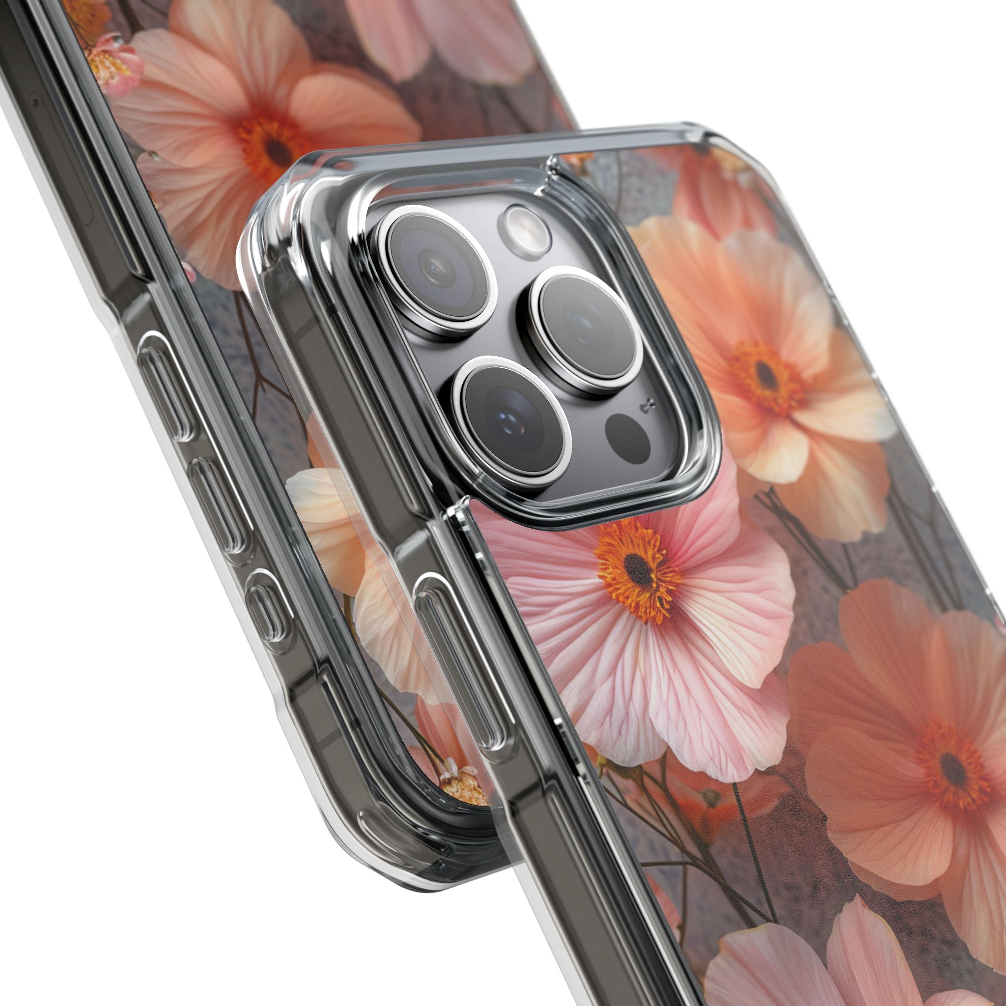 Serene Botanical Blooms - Clear Impact iPhone 15 Phone Case