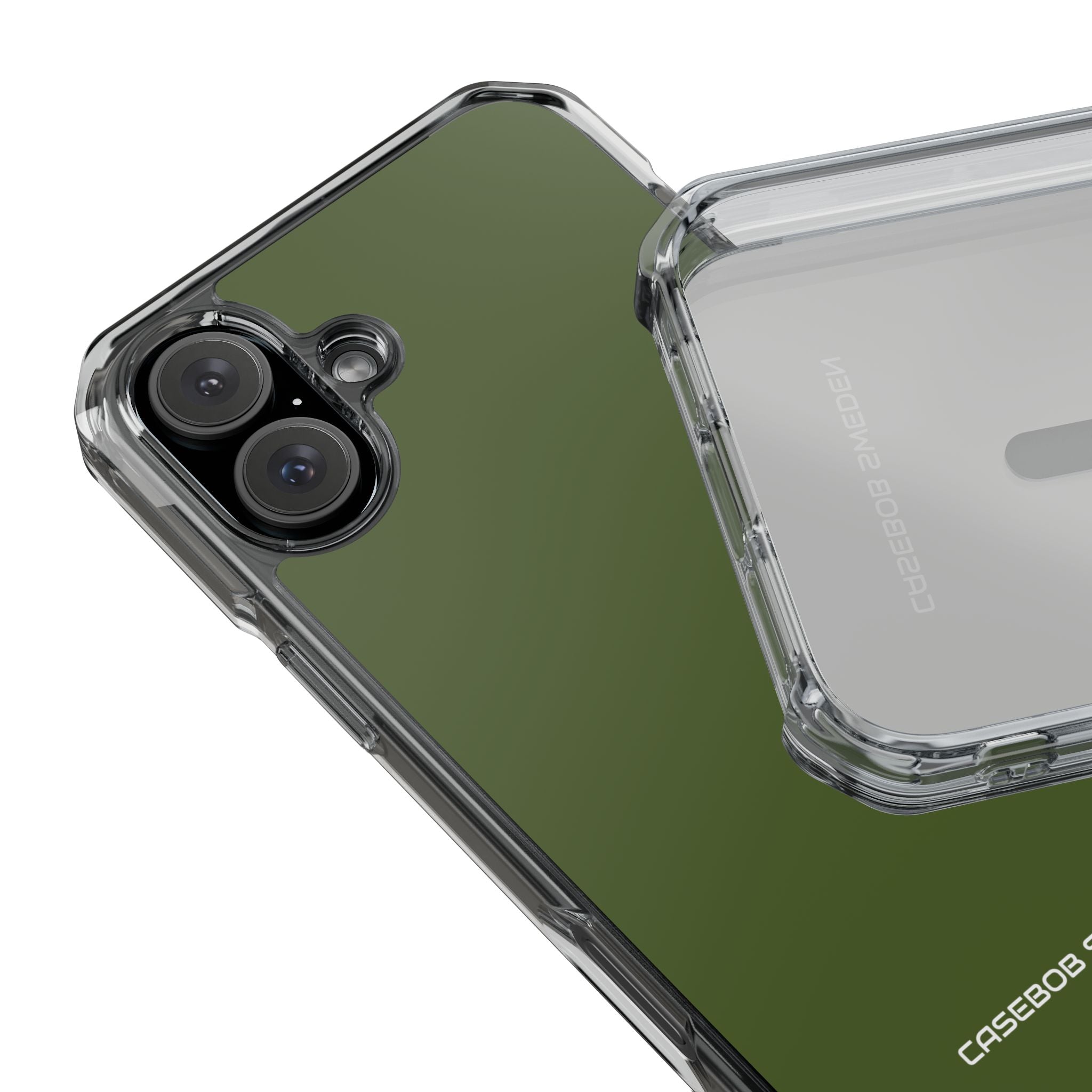 Dark Moss Green | Phone Case for iPhone (Clear Impact Case - Magnetic)