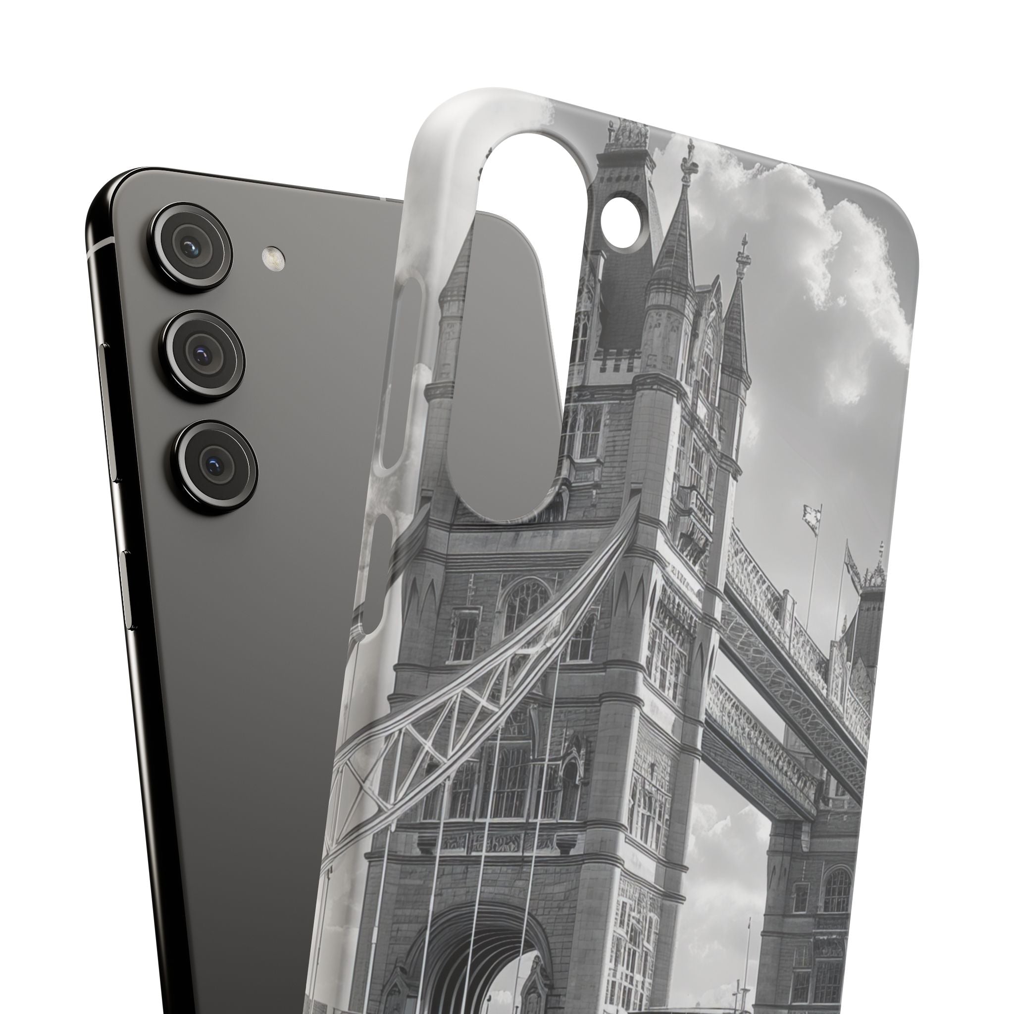 Tower Bridge Monochrome Architecture Study Samsung S23 - Slim Phone Case