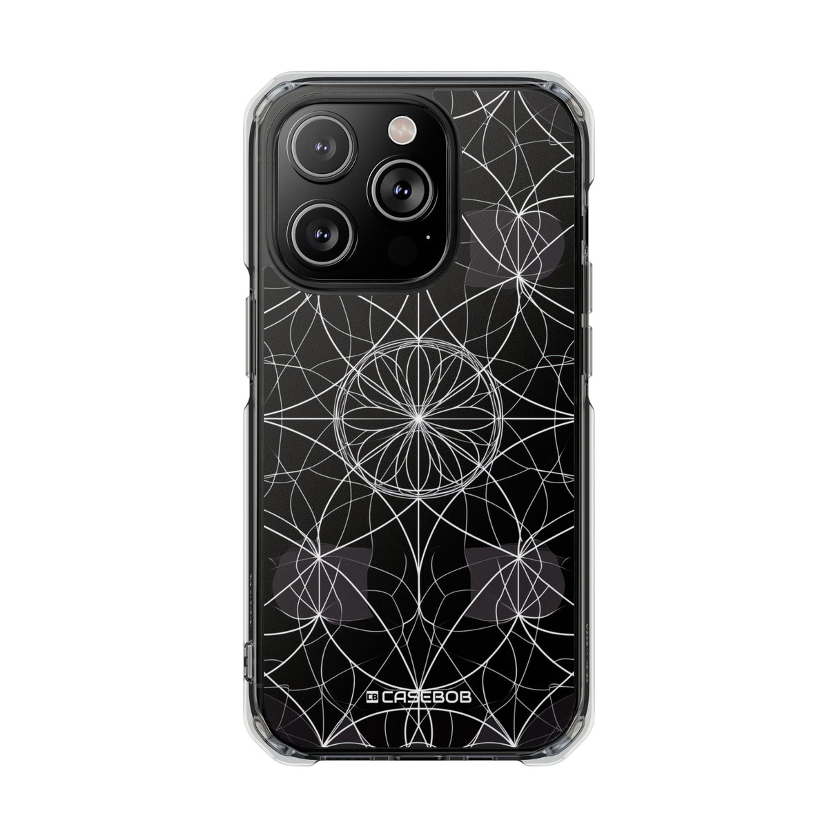 Symmetrische Eleganz – Handyhülle für iPhone (Clear Impact – Magnetisch)