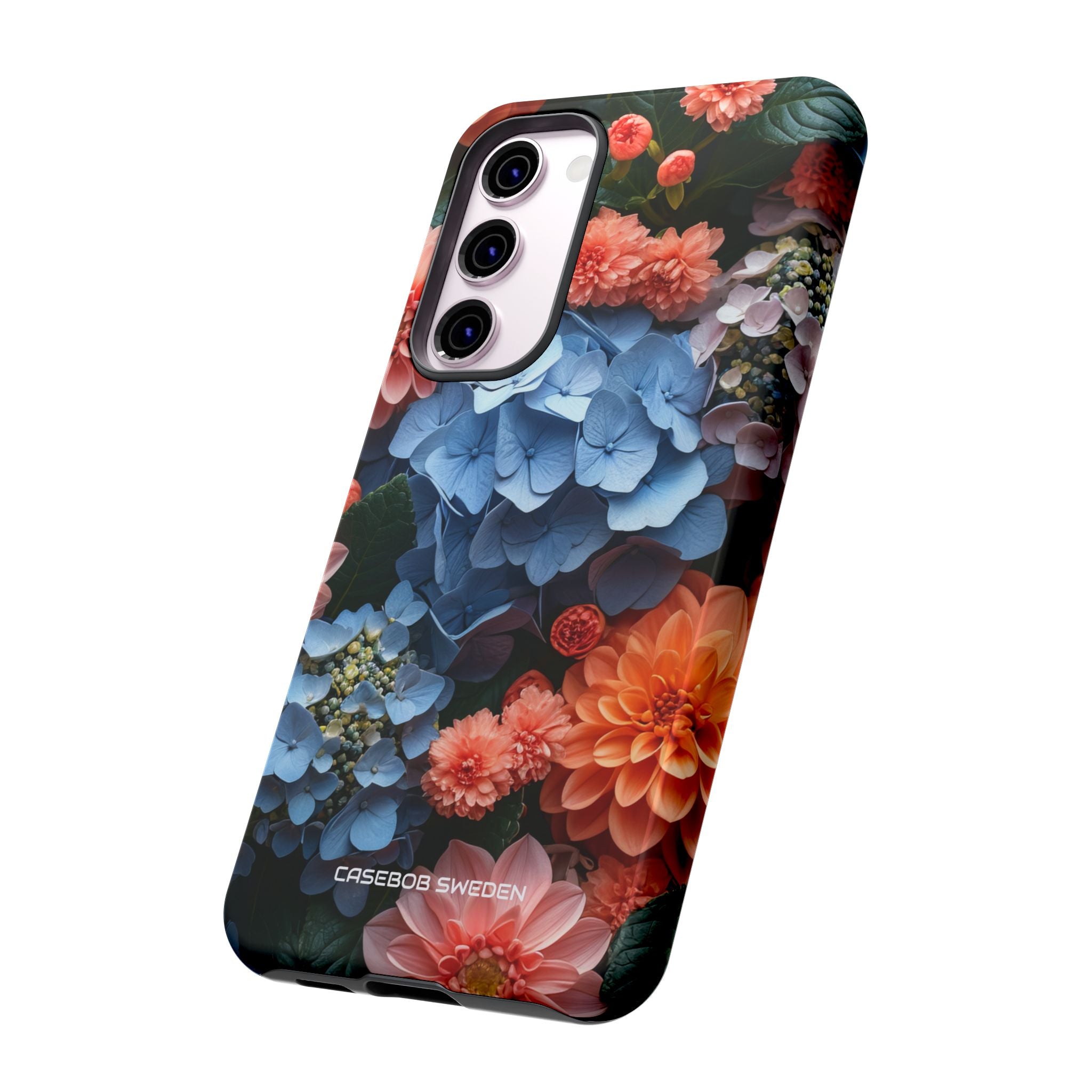 Blue Floral Bliss - Tough Samsung S23 Phone Case