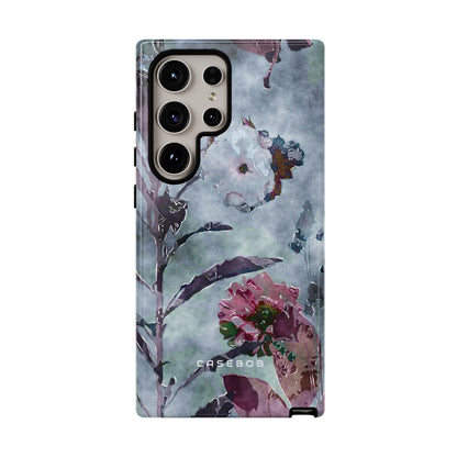 Monochrome Roses, Peonies & Asters - Protective Phone Case