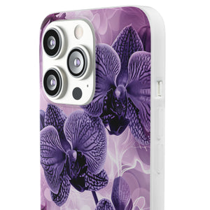 Strahlendes Orchideen-Design | Handyhülle für iPhone (flexible Hülle) 