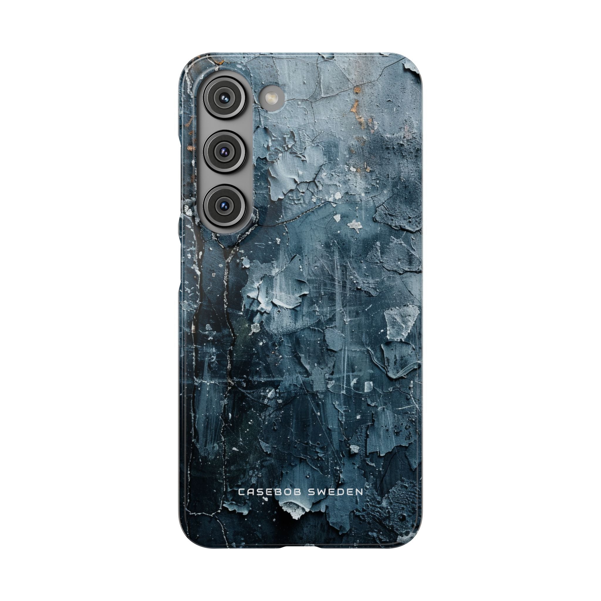 Weathered Blue Tapestry with Cracked Layers Samsung S23 - Slim Phone Case