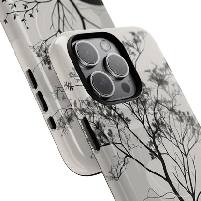 Monochrome Drip Tree iPhone 15 - Tough+