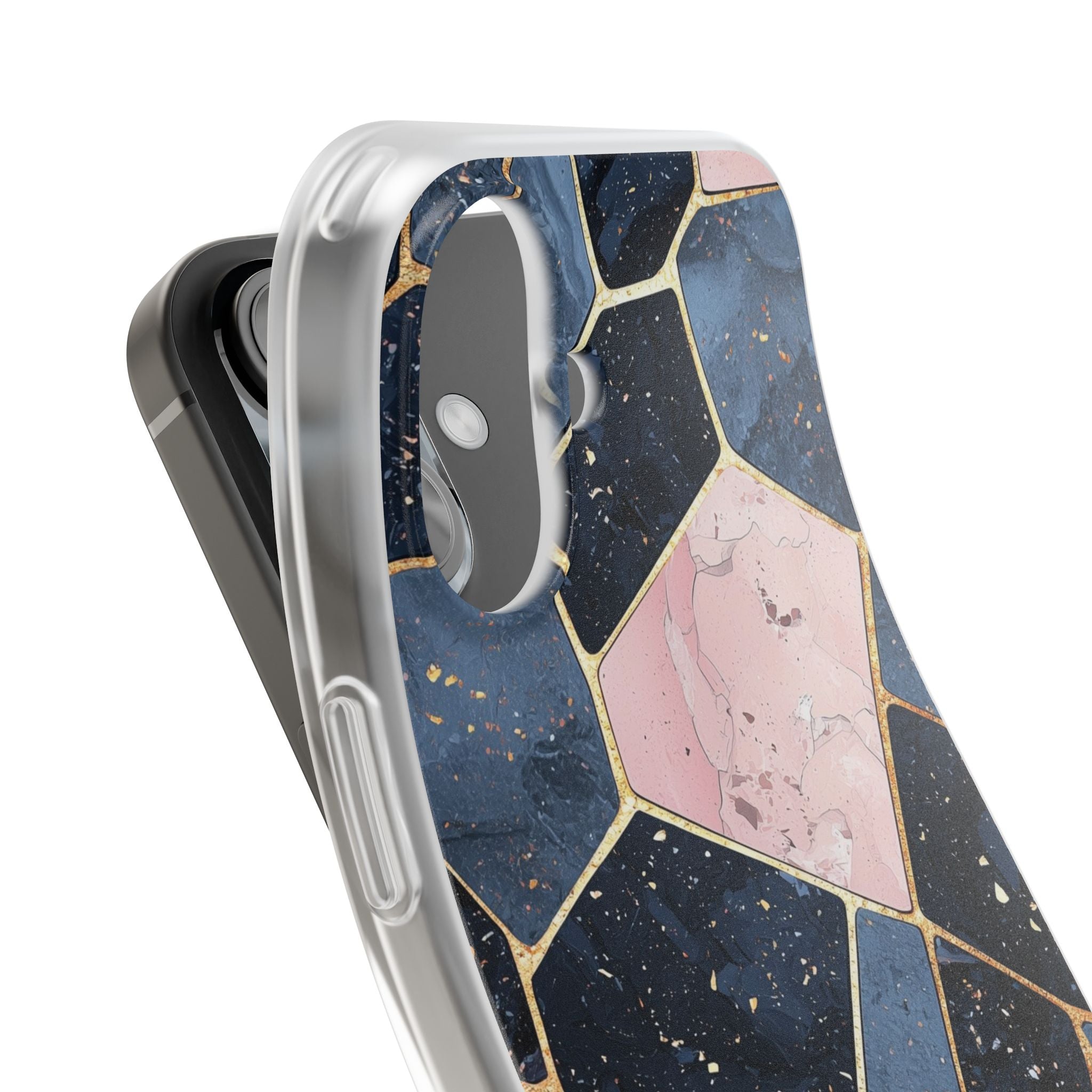 Golden Mosaic iPhone 16 Case - Soft