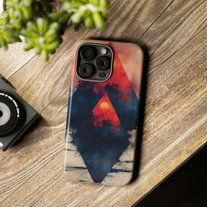 Pastel Triangle Forest Dusk - Protective Phone Case