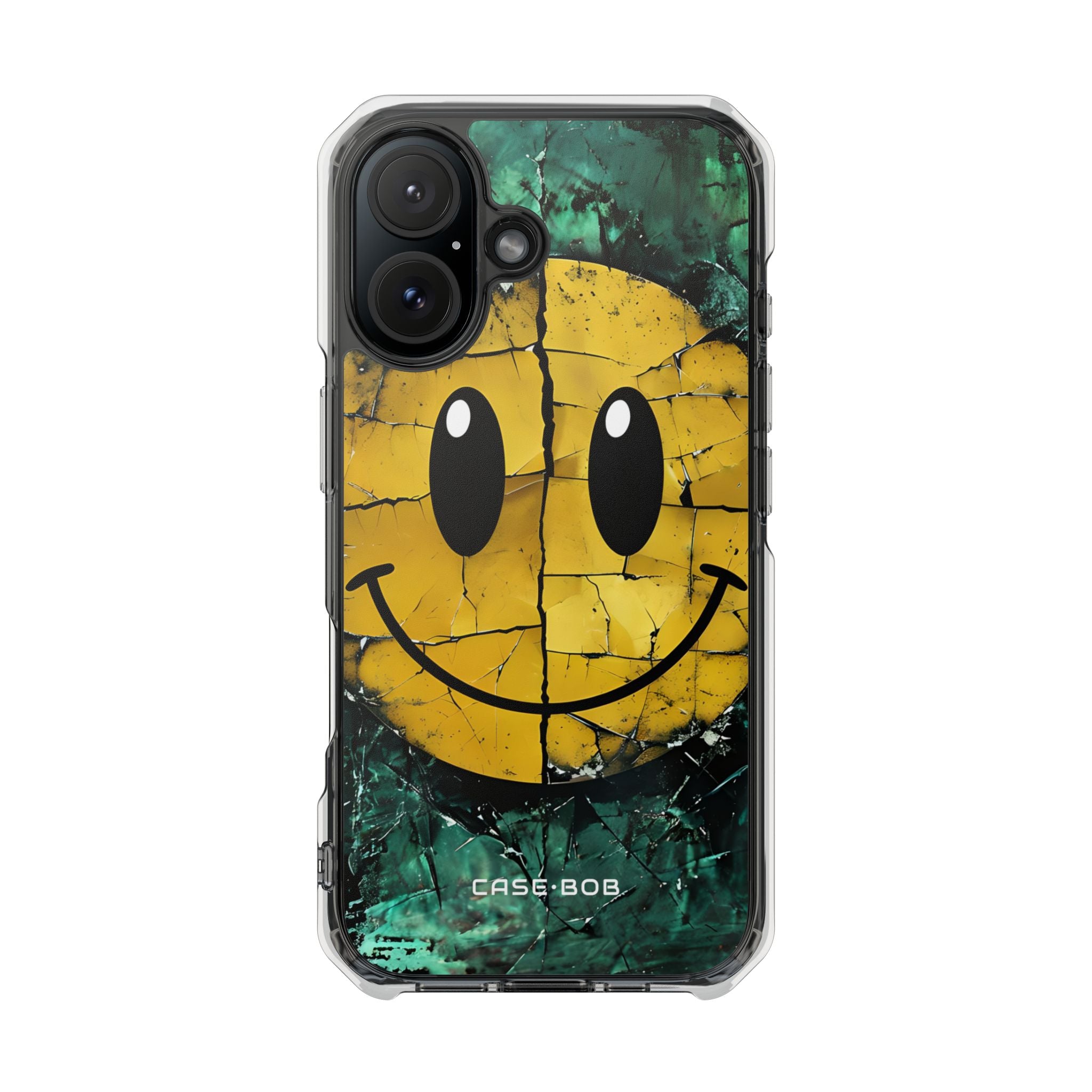 Cracked Smiley iPhone 15 Case - Impact