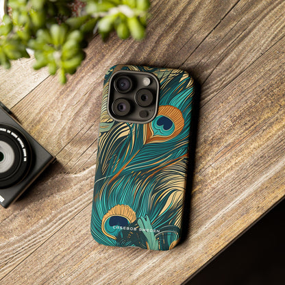 Art Nouveau Peacock Elegance iPhone 15 - Tough Phone Case