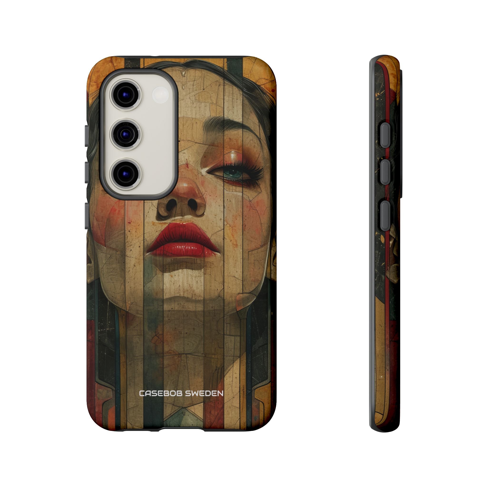 Bold Art Deco Portrait - Tough Samsung S23 Phone Case