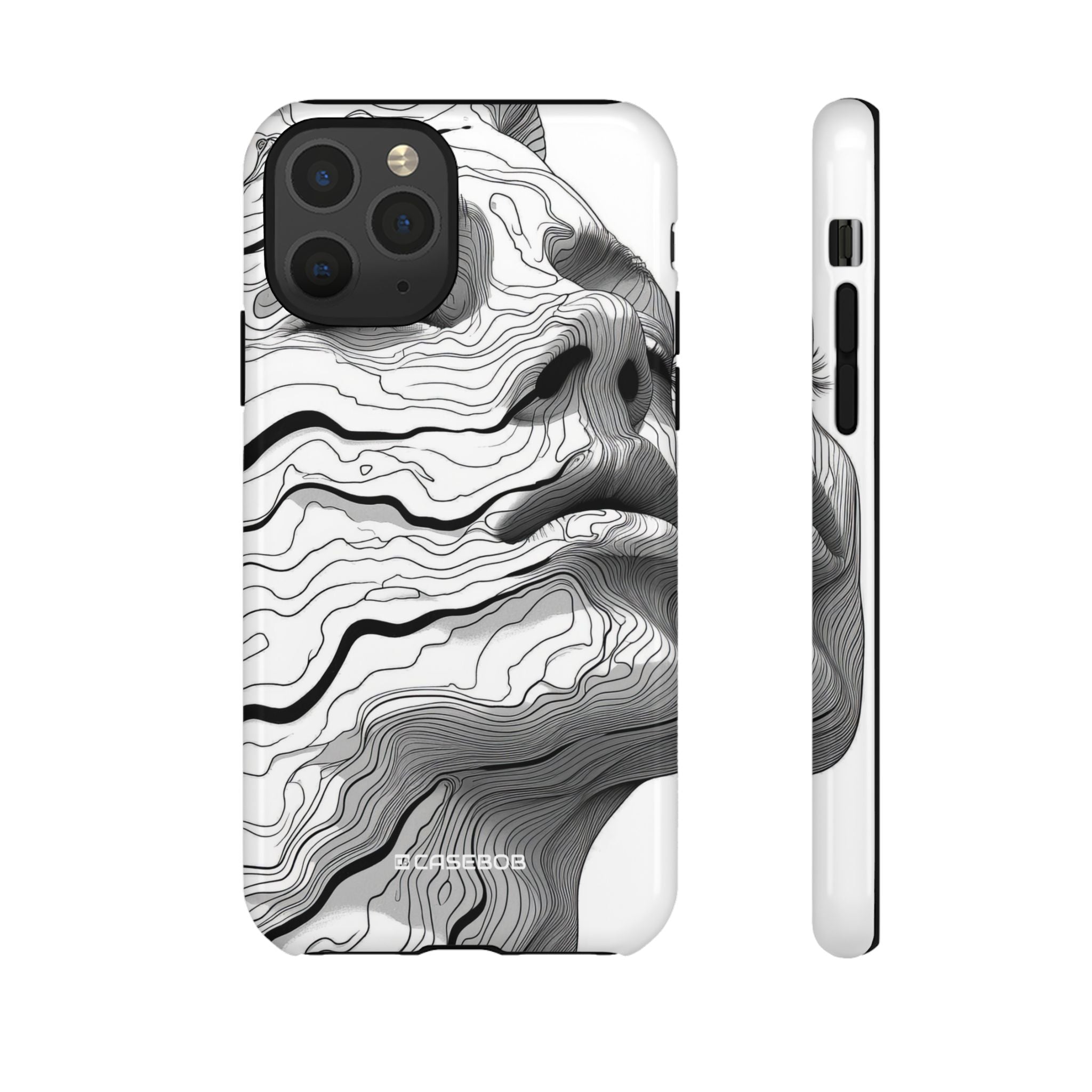 Topographic Serenity | Protective Phone Case for iPhone